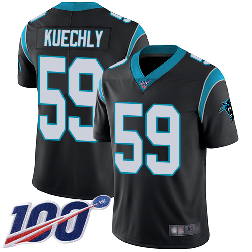 Carolina Panthers #59 Luke Kuechly Black Team Color Men's Stitched 100th Season Vapor Limited Jersey Men's cheap jerseys for sale - CheapJerseys.Shop