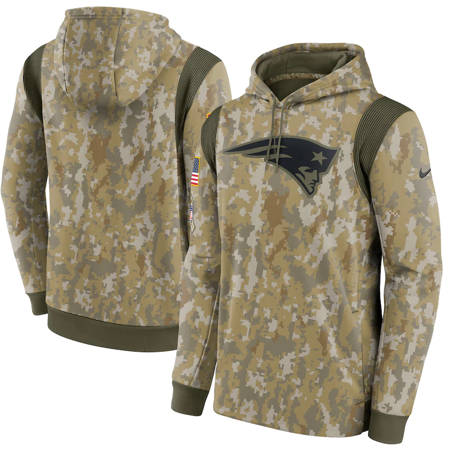New England Patriots Camo 2021 Salute To Service Therma Performance Pullover Hoodie cheap jerseys for sale - CheapJerseys.Shop