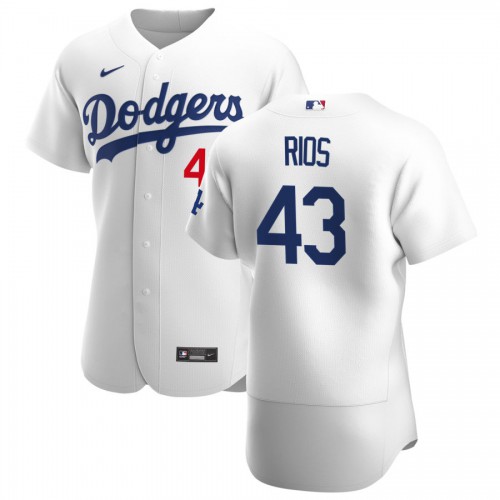 Los Angeles Los Angeles Dodgers #43 Edwin Rios Men's White Home 2020 Authentic Player Jersey Men's cheap jerseys for sale - CheapJerseys.Shop