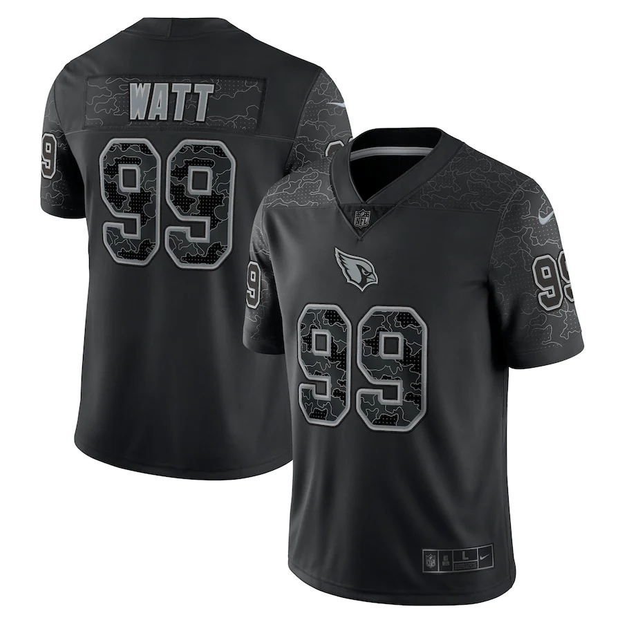 Arizona Cardinals #99 J.J. Watt Black Men's Black Reflective Limited Jersey cheap jerseys for sale - CheapJerseys.Shop