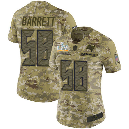 Tampa Bay Buccaneers #58 Shaquil Barrett Camo Women's Super Bowl LV Bound Stitched Limited 2018 Salute To Service Jersey Womens cheap jerseys for sale - CheapJerseys.Shop