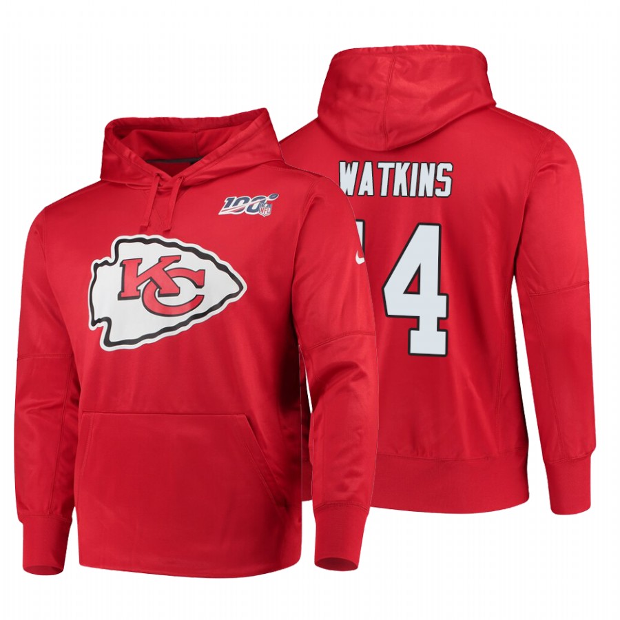 Kansas City Chiefs #14 Sammy Watkins 100 Primary Logo Circuit Name & Number Pullover Hoodie Red cheap jerseys for sale - CheapJerseys.Shop