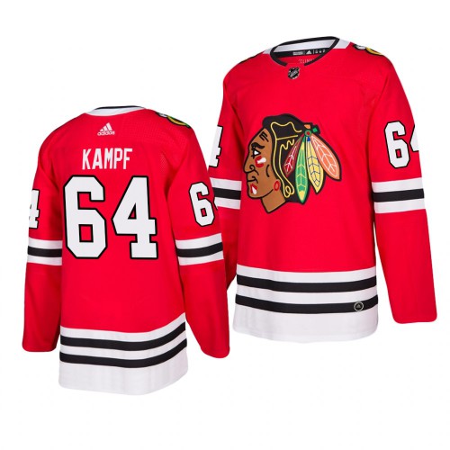 Chicago Chicago Blackhawks #64 David Kampf 2019-20 Authentic Home Red Stitched Jersey Men's cheap jerseys for sale - CheapJerseys.Shop