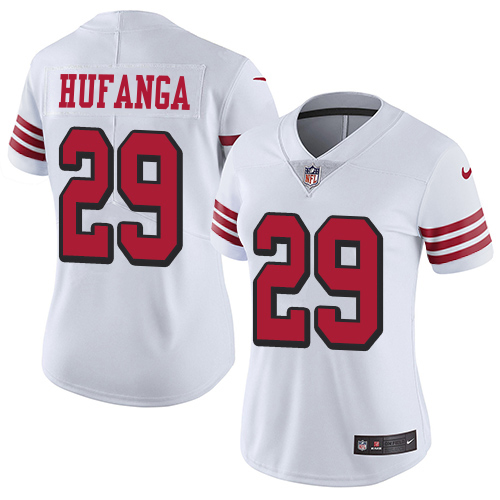 49ers #29 Talanoa Hufanga White Rush Women's Stitched Vapor Untouchable Limited Jersey cheap jerseys for sale - CheapJerseys.Shop