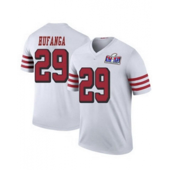 Youth San Francisco 49ers 29 Talanoa Hufanga White Throwback 2023 F U S E With John Madden Patch Vapor Limited Stitched 2024 Super Bowl LVIII Jers cheap jerseys for sale - CheapJerseys.Shop