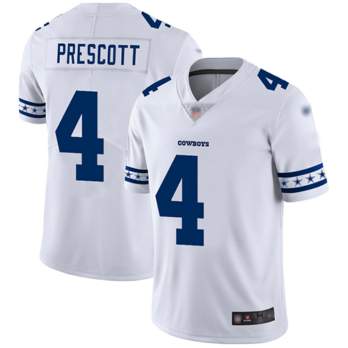 Cowboys #4 Dak Prescott White Men's Stitched Limited Team Logo Fashion Jersey cheap jerseys for sale - CheapJerseys.Shop