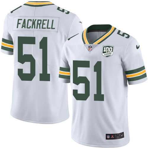 Green Bay Packers #51 Kyler Fackrell White Men's 100th Season Stitched Vapor Untouchable Limited Jersey Men's cheap jerseys for sale - CheapJerseys.Shop