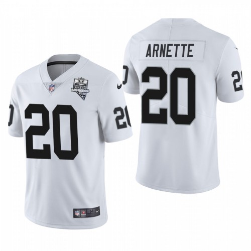 Las Vegas Las Vegas Raiders #20 Damon Arnette Men's 2020 Inaugural Season Vapor Limited Jersey White Men's cheap jerseys for sale - CheapJerseys.Shop