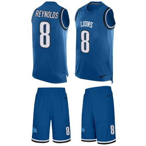 Lions #8 Josh Reynolds Blue Team Color Men's Stitched Limited Tank Top Suit Jersey cheap jerseys for sale - CheapJerseys.Shop
