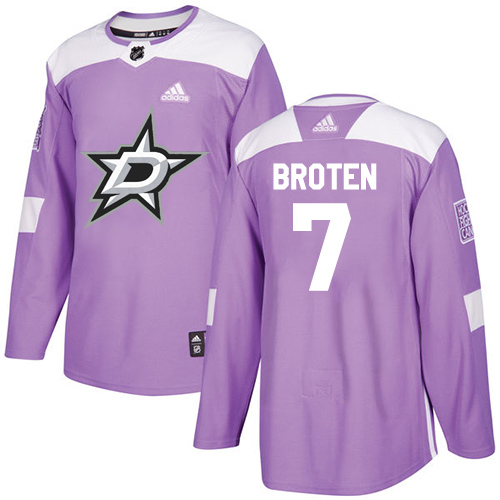 Dallas Stars #7 Neal Broten Purple Authentic Fights Cancer Stitched Jersey Men's cheap jerseys for sale - CheapJerseys.Shop