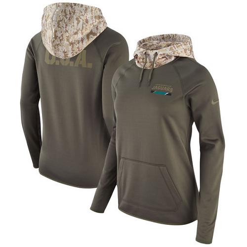 Women's Jacksonville Jaguars Olive Salute To Service Performance Pullover Hoodie cheap jerseys for sale - CheapJerseys.Shop