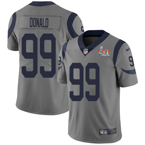Rams #99 Aaron Donald Gray Super Bowl LVI Patch Men's Stitched Limited Inverted Legend Jersey cheap jerseys for sale - CheapJerseys.Shop