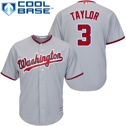 Washington Nationals #3 Michael Taylor Grey Cool Base Stitched Youth Jersey Youth cheap jerseys for sale - CheapJerseys.Shop