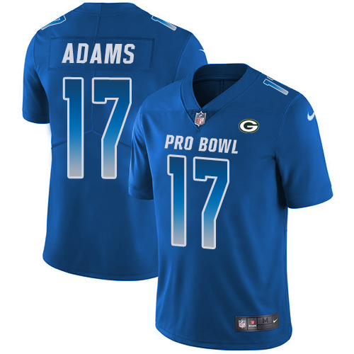 Packers #17 Davante Adams Royal Youth Stitched Limited NFC 2018 Pro Bowl Jersey cheap jerseys for sale - CheapJerseys.Shop