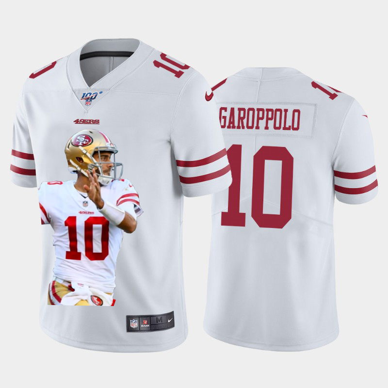 San Francisco 49ers #10 Jimmy Garoppolo Team Hero 3 Vapor Limited 100 Jersey White cheap jerseys for sale - CheapJerseys.Shop