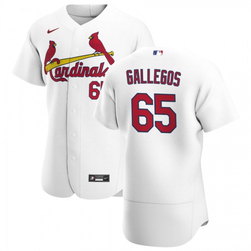 St. Louis St.Louis Cardinals #65 Giovanny Gallegos Men's White Home 2020 Authentic Player Jersey Men's cheap jerseys for sale - CheapJerseys.Shop