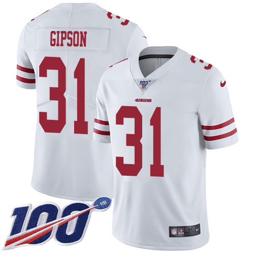49ers #31 Tashaun Gipson White Youth Stitched 100th Season Vapor Limited Jersey cheap jerseys for sale - CheapJerseys.Shop