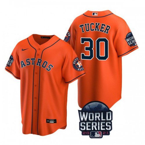 Houston Houston Astros #30 Kyle Tucker Men's 150th Anniversary 2021 World Series Game Jersey - Orange Men's cheap jerseys for sale - CheapJerseys.Shop