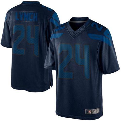 Seattle Seahawks #24 Marshawn Lynch Steel Blue Men's Stitched Drenched Limited Jersey Men's cheap jerseys for sale - CheapJerseys.Shop