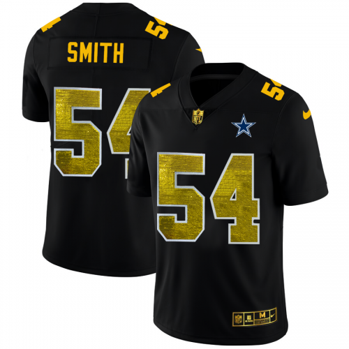 Dallas Dallas Cowboys #54 Jaylon Smith Men's Black Golden Sequin Vapor Limited Jersey Men's cheap jerseys for sale - CheapJerseys.Shop
