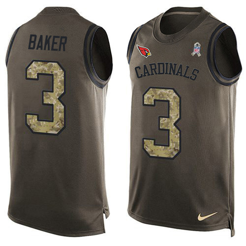 Cardinals #3 Budda Baker Green Men's Stitched Limited Salute To Service Tank Top Jersey cheap jerseys for sale - CheapJerseys.Shop