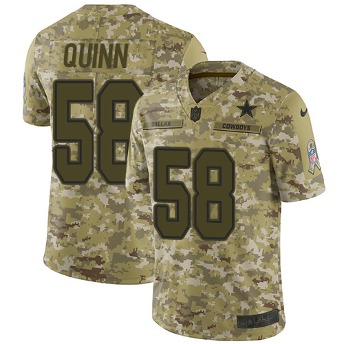 Dallas Cowboys #58 Robert Quinn Camo Men's Stitched Limited 2018 Salute To Service Jersey Men's cheap jerseys for sale - CheapJerseys.Shop