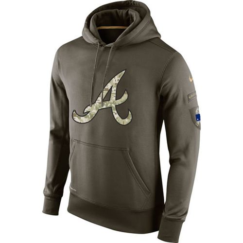 Men's Atlanta Braves Olive Salute To Service KO Performance Hoodie cheap jerseys for sale - CheapJerseys.Shop