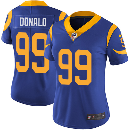 Rams #99 Aaron Donald Royal Blue Alternate Women's Stitched Vapor Untouchable Limited Jersey cheap jerseys for sale - CheapJerseys.Shop