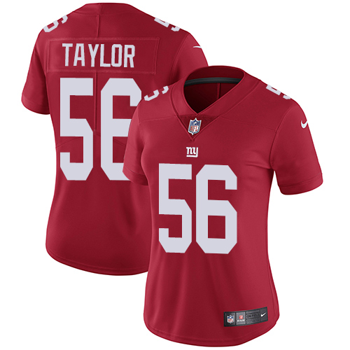Giants #56 Lawrence Taylor Red Alternate Women's Stitched Vapor Untouchable Limited Jersey cheap jerseys for sale - CheapJerseys.Shop