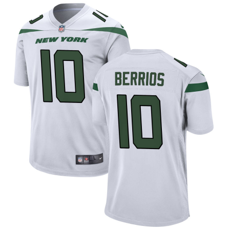 Men's Youth Women's New York Jets #10 Braxton Berrios 2022 White Vapor Untouchable Limited Stitched Jersey cheap jerseys for sale - CheapJerseys.Shop
