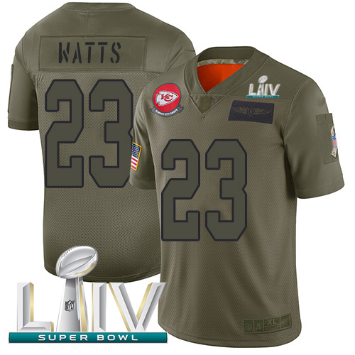 Kansas City Chiefs #23 Armani Watts Camo Super Bowl LIV 2020 Youth Stitched Limited 2019 Salute To Service Jersey Youth cheap jerseys for sale - CheapJerseys.Shop