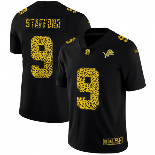 Detroit Detroit Lions #9 Matthew Stafford Men's Leopard Print Fashion Vapor Limited Jersey Black Men's cheap jerseys for sale - CheapJerseys.Shop