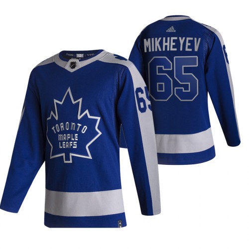 Toronto Maple Toronto Maple Leafs #65 Ilya Mikheyev Blue Men's 2020-21 Reverse Retro Alternate Jersey Men's cheap jerseys for sale - CheapJerseys.Shop