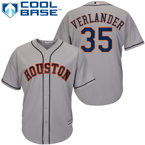 Houston Astros #35 Justin Verlander Grey Cool Base Stitched Youth Jersey Youth cheap jerseys for sale - CheapJerseys.Shop