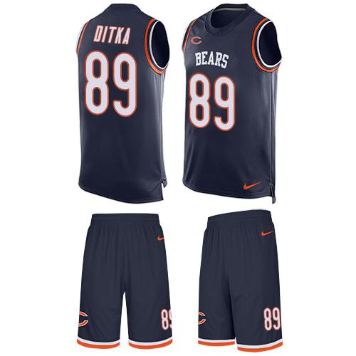Bears #89 Mike Ditka Navy Blue Team Color Men's Stitched Limited Tank Top Suit Jersey cheap jerseys for sale - CheapJerseys.Shop
