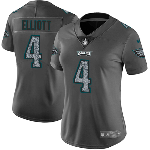 Philadelphia Eagles #4 Jake Elliott Gray Static Women's Stitched Vapor Untouchable Limited Jersey Womens cheap jerseys for sale - CheapJerseys.Shop