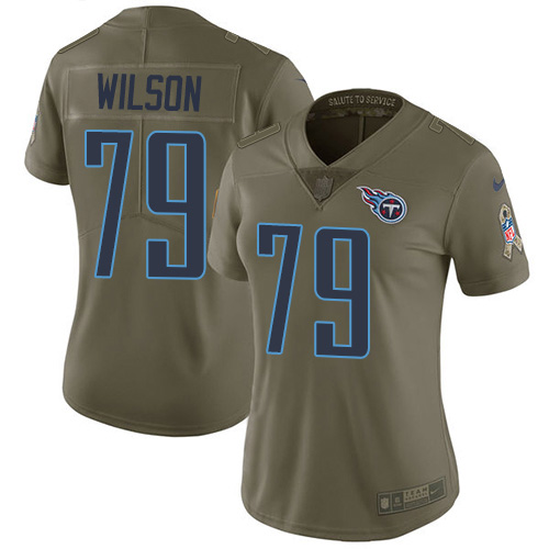 Tennessee Titans #79 Isaiah Wilson Olive Women's Stitched Limited 2017 Salute To Service Jersey Womens cheap jerseys for sale - CheapJerseys.Shop