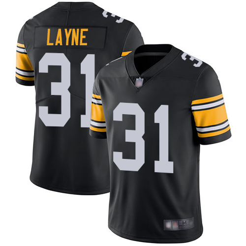 Pittsburgh Steelers #31 Justin Layne Black Alternate Men's Stitched Vapor Untouchable Limited Jersey Men's cheap jerseys for sale - CheapJerseys.Shop