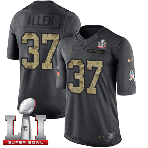 Atlanta Falcons #37 Ricardo Allen Black Super Bowl LI 51 Youth Stitched Limited 2016 Salute to Service Jersey Youth cheap jerseys for sale - CheapJerseys.Shop