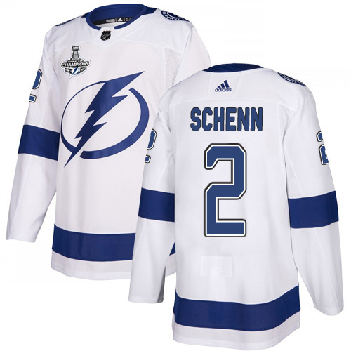 Tampa Bay Lightning #2 Luke Schenn White Road Authentic 2020 Stanley Cup Champions Stitched Jersey Men's cheap jerseys for sale - CheapJerseys.Shop