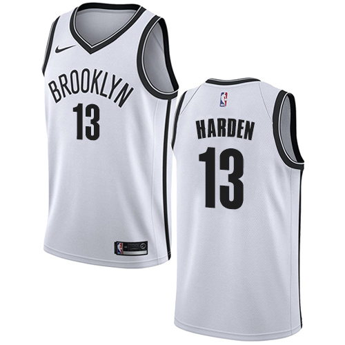 Brooklyn Nets #13 James Harden White Swingman Association Edition Jersey Mens cheap jerseys for sale - CheapJerseys.Shop
