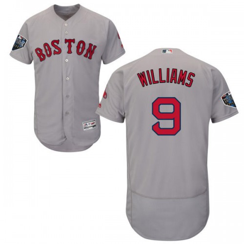 Boston Red Sox #9 Ted Williams Grey Flexbase Authentic Collection 2018 World Series Stitched Jersey Men's cheap jerseys for sale - CheapJerseys.Shop