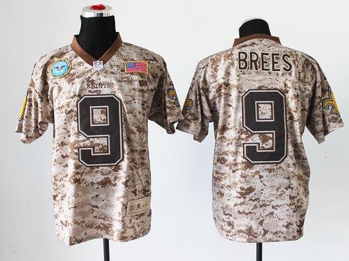 Saints #9 Drew Brees Camo Men's Stitched New Elite USMC Jersey cheap jerseys for sale - CheapJerseys.Shop