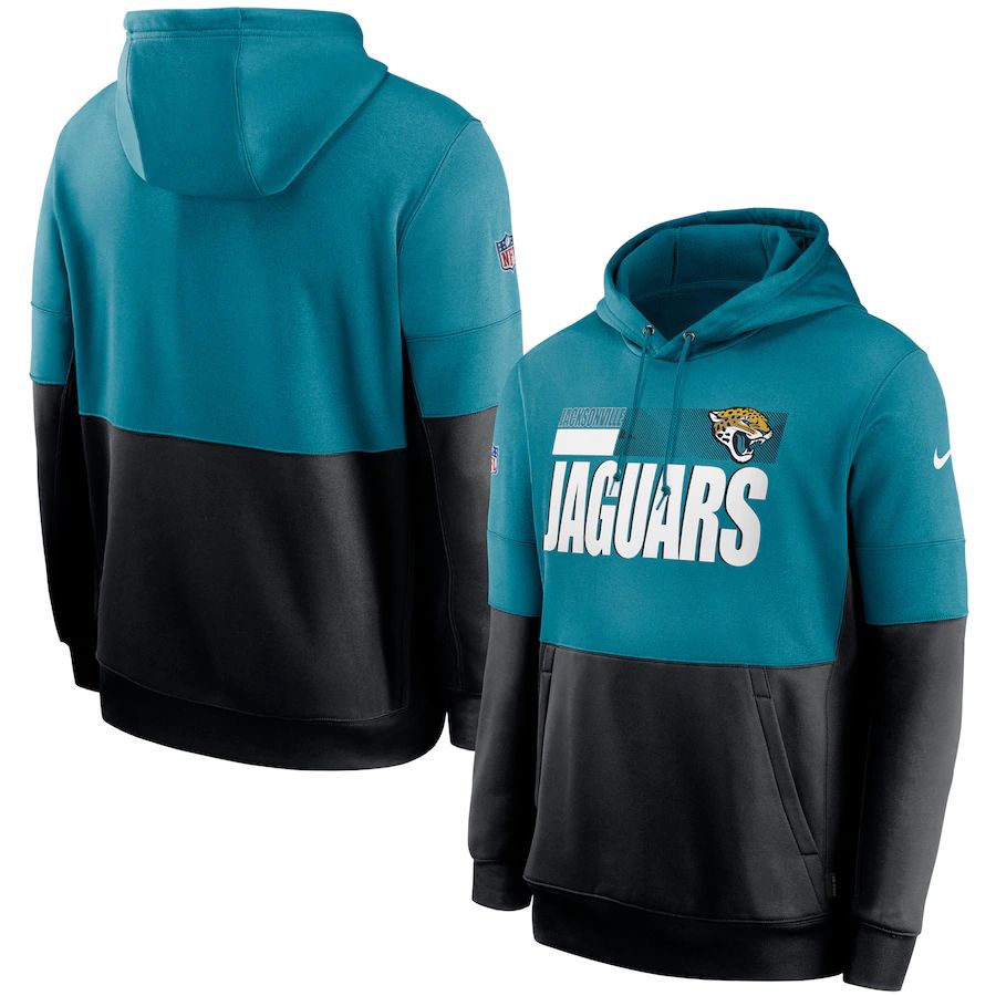 Jacksonville Jaguars Sideline Impact Lockup Performance Pullover Hoodie Teal Black cheap jerseys for sale - CheapJerseys.Shop