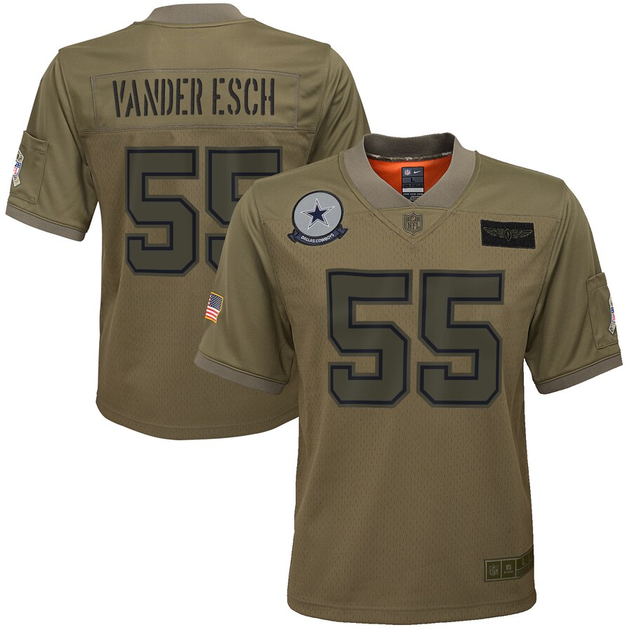 Youth Dallas Cowboys #55 Leighton Vander Esch Camo 2019 Salute To Service Game Jersey cheap jerseys for sale - CheapJerseys.Shop