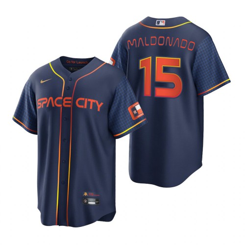 Houston Houston Astros #15 Martin Maldonado Navy Men's Game 2022 City Connect Jersey Men's cheap jerseys for sale - CheapJerseys.Shop