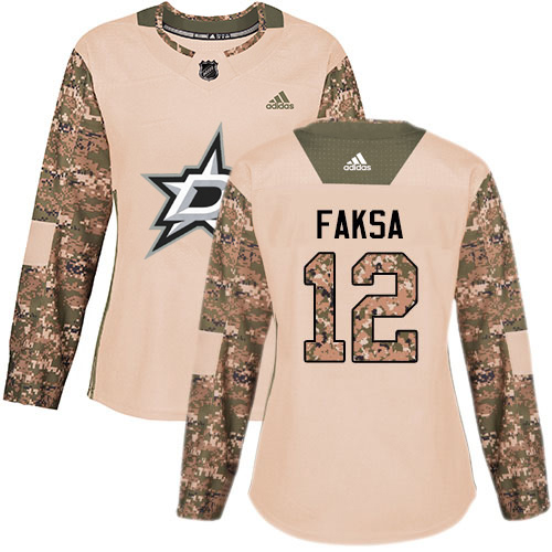 Dallas Stars #12 Radek Faksa Camo Authentic 2017 Veterans Day Women's Stitched Jersey Womens cheap jerseys for sale - CheapJerseys.Shop