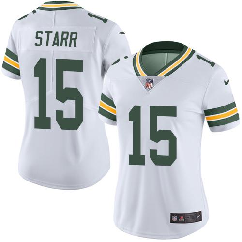 Packers #15 Bart Starr White Women's Stitched Vapor Untouchable Limited Jersey cheap jerseys for sale - CheapJerseys.Shop