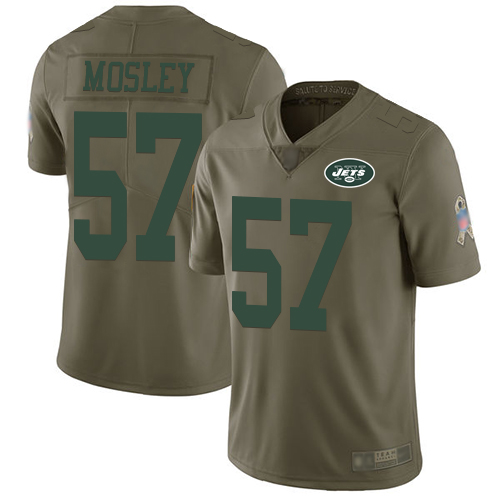 Jets #57 C.J. Mosley Olive Men's Stitched Limited 2017 Salute To Service Jersey cheap jerseys for sale - CheapJerseys.Shop