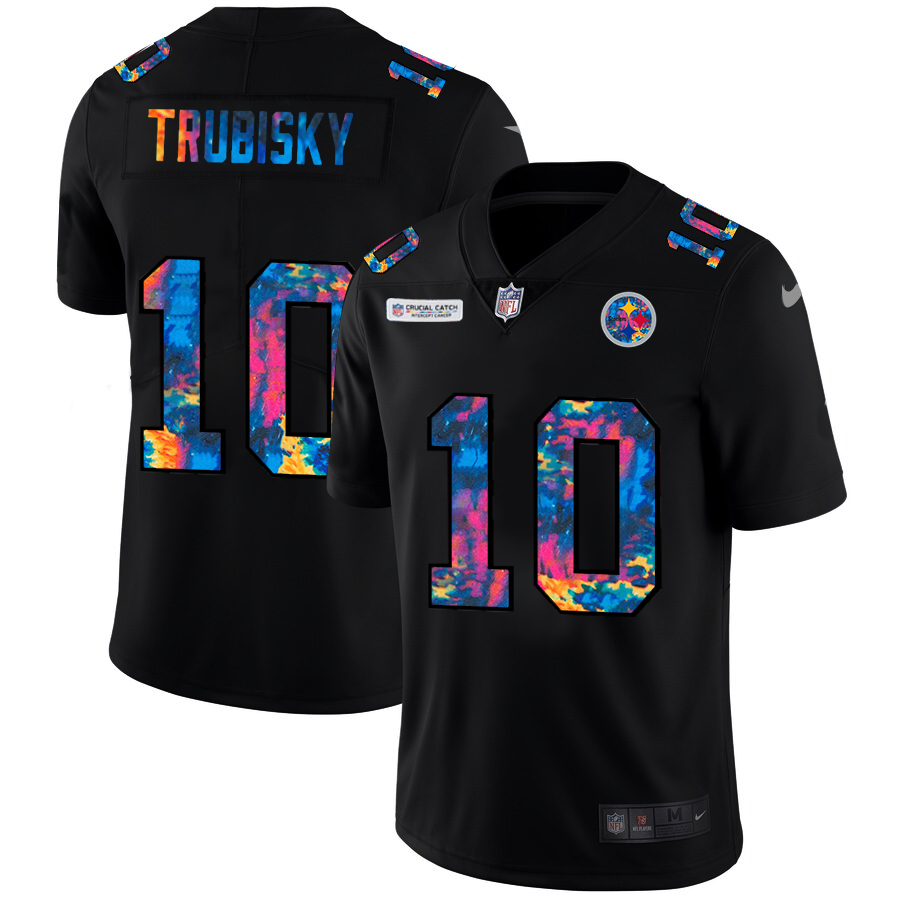 Pittsburgh Steelers #10 Mitchell Trubisky Men's Multi-Color Black 2020 Crucial Catch Vapor Untouchable Limited Jersey cheap jerseys for sale - CheapJerseys.Shop